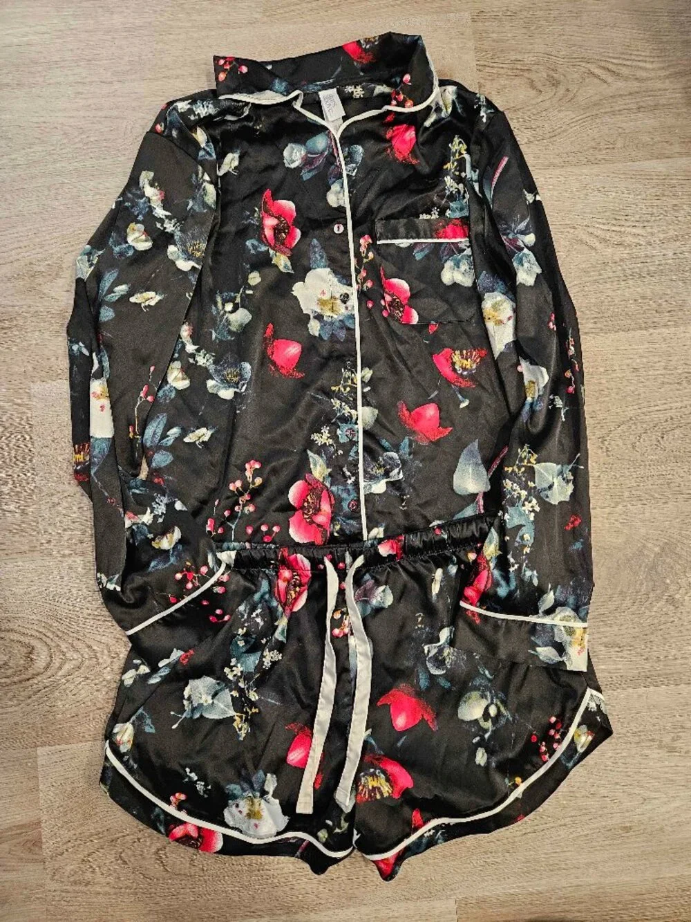 Stars Above Floral Pajama Set, Size Small - Picture 1 of 4